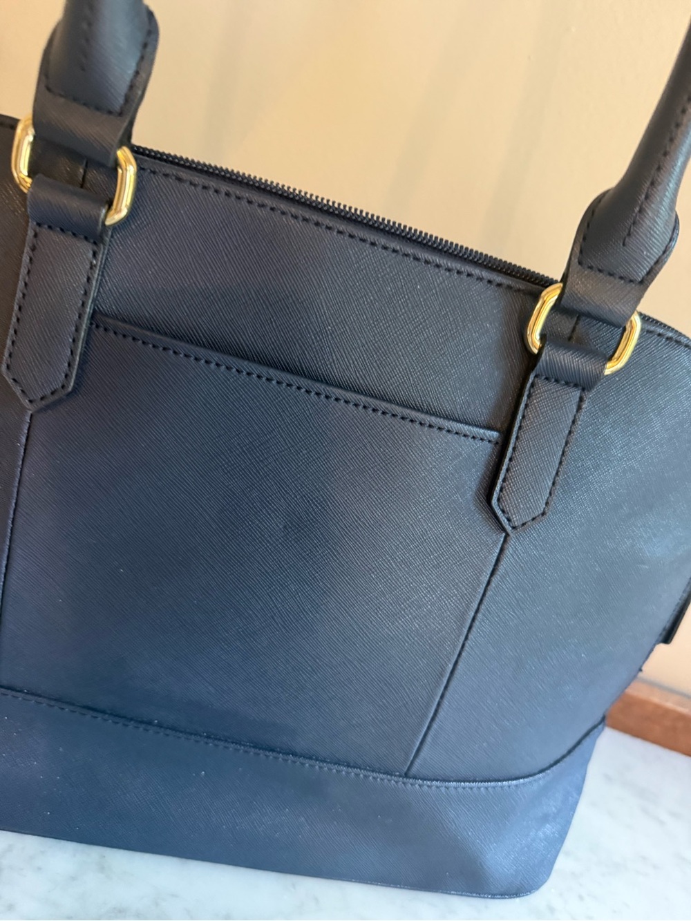 Tignanello Clean & Classic Saffiano Leather Satchel Handbag - Picture 6 of 10